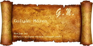 Gulyás Mózes névjegykártya