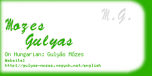 mozes gulyas business card