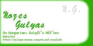 mozes gulyas business card